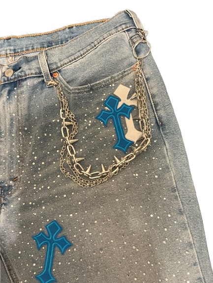Men Diamond Cross Shorts