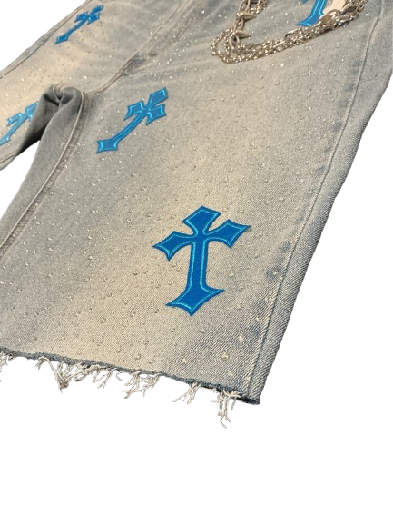 Men Diamond Cross Shorts