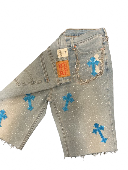Men Diamond Cross Shorts