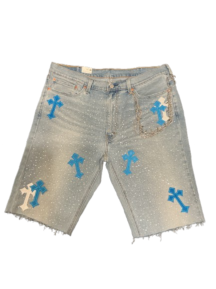 Men Diamond Cross Shorts
