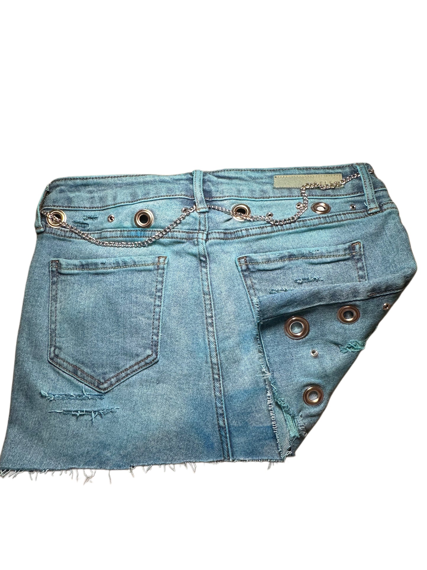 Eyelet Mini Skirt