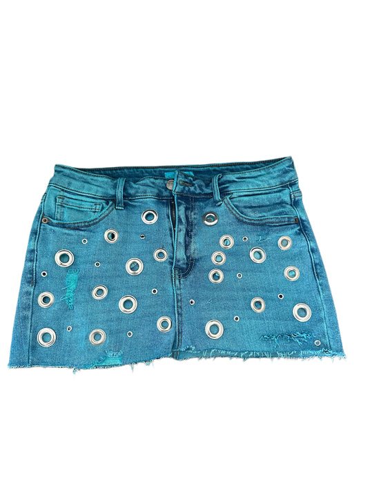 Eyelet Mini Skirt