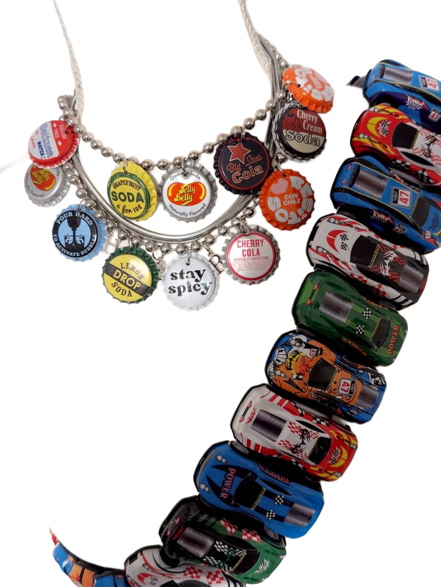 Double layer Bottle Cap Necklace