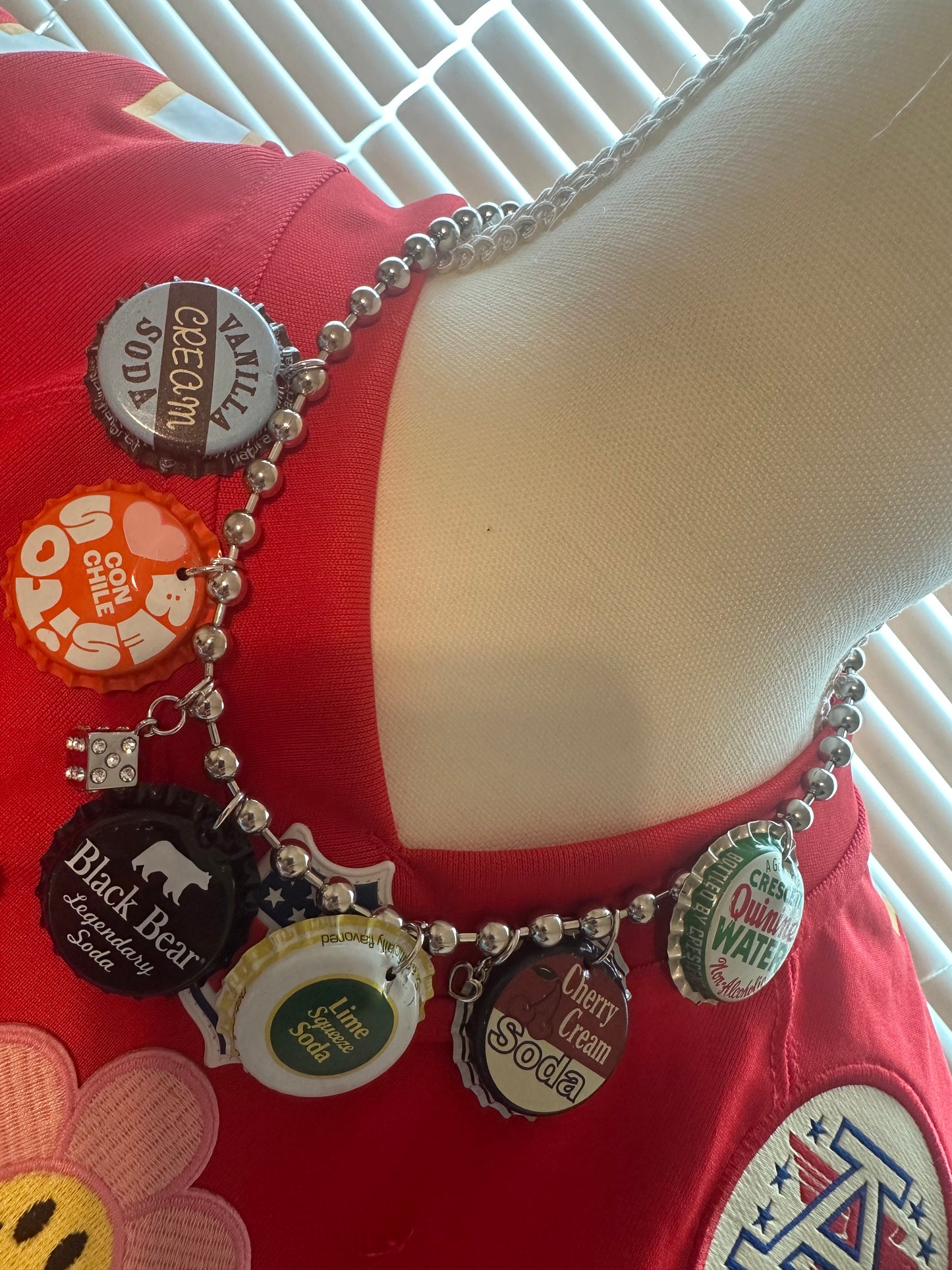 Double layer Bottle Cap Necklace