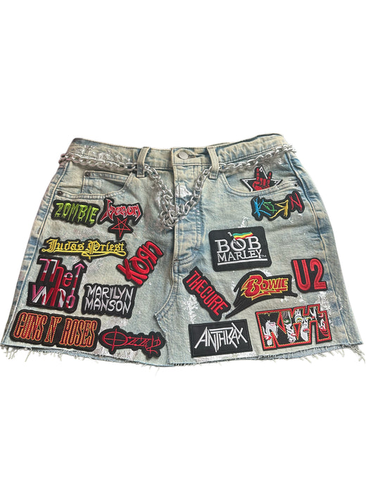 Freestyle mini patchwork skirt